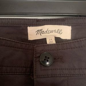 Madewell brown gray pants reinforced knee loose-fitting size 14 like new